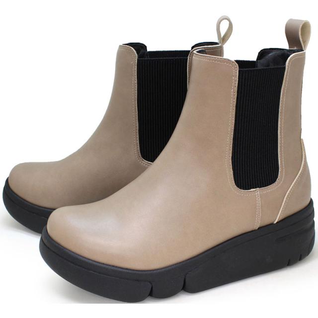 Re:getA(リゲッタ) 厚底軽量サイドゴアブーツ カジュアル シューズ (re163c-oak)