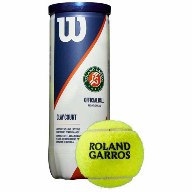 【ロット販売：入り数24】 Wilson(ウイルソン) ROLAND GARROS CLAY TENNIS BALL テニス 競技ボール 硬式 (wrt125000)