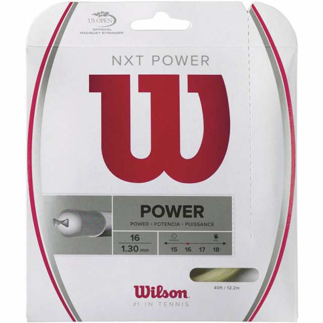 【ロット販売：入り数6】 WILSON(ウイルソン) NXT POWER 16 テニス 硬式ガット (wrz941600)