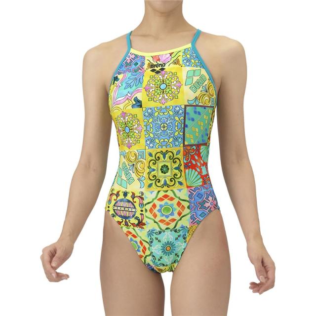 arena(アリーナ) トレーニングワンピース 水泳水着W 非公認 (as5fwm20l-ylyl)