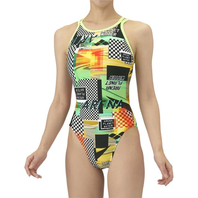 arena(アリーナ) トレーニングワンピース 水泳水着W 非公認 (as5fwm22l-bkyl)