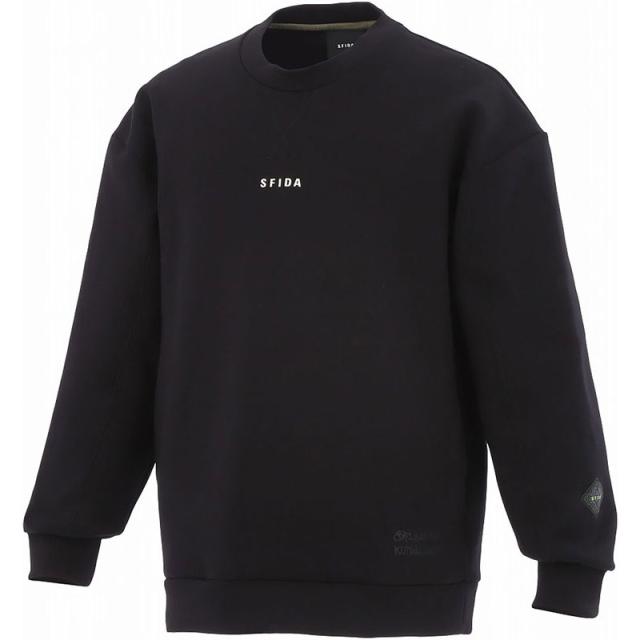 SFIDA スフィーダ WINTER WARM T/C スウェットクルー SA-24513 フットサル スウェットトレーナー sa24513-blk