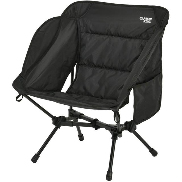 CAPTAIN STAG キャプテンスタッグ トレッカー クッションライトチェア ブラック アウトドア イス uc1905
