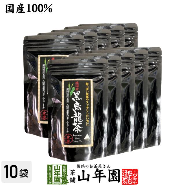 【国産】黒烏龍茶 48g（4g×12）×10袋セット 純国産 静岡県産茶葉を使用 烏龍茶重合ポリフェノール 健康 送料無料 国産 緑茶 お茶 父の日 御中元 2026 ギフト プレゼント プチギフト 内祝い 早割 還暦祝い 父 母 贈り物 香典返し 挨拶 お土産 おみやげ