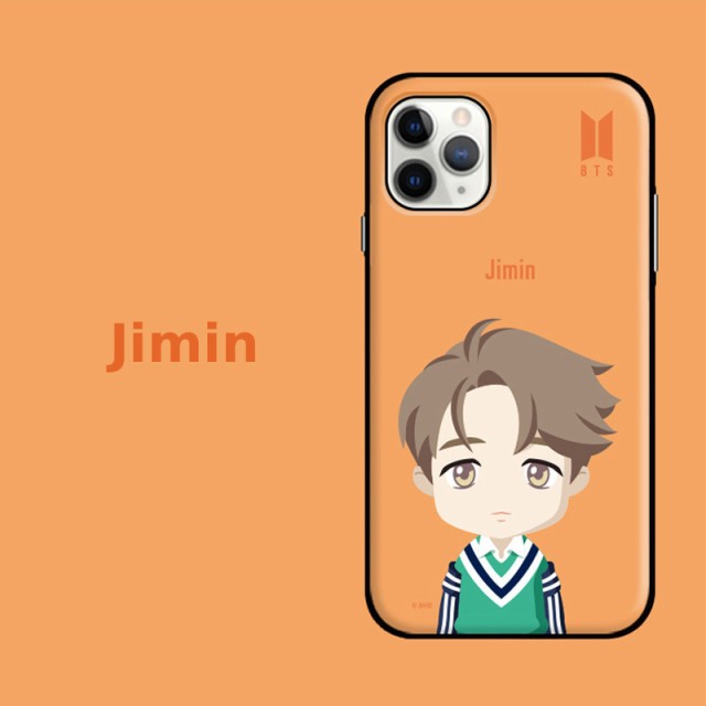 BTS 直輸入正規品 iPhoneSE 第3世代 第2世代 iPhone11 iPhone12mini iPhone12Pro iPhone 8/7  メンバー イラスト 背面カード収納 ミラー付 ケース 可愛い ジョングク テテ ジミン ホソク シュガ ジン ラップモンスター 新型SE 2022