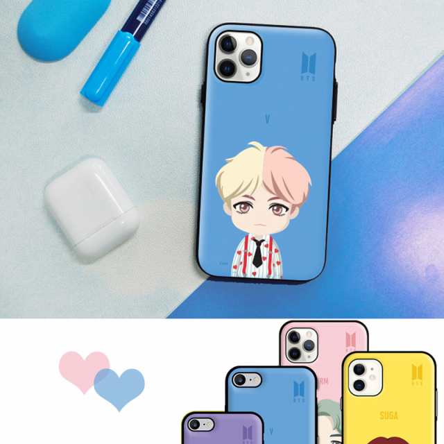 Bts 直輸入正規品 Iphonese 第2世代 Iphone11 Iphone12mini Iphone12pro Iphone 8 7 メンバー イラスト 背面カード収納 ミラー付 ケーの通販はau Pay マーケット スマホケースfou Fou