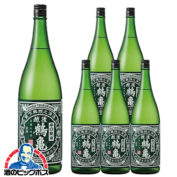 日本酒 純米酒【本州のみ 送料無料】越後鶴亀 辛口 純米酒 1800ml×1ケース/6本(006)『FSH』