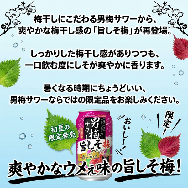 送料無料 サッポロ 男梅サワー 旨しそ梅 ダブル 500ml×2ケース/48本(048)『BSH』_2