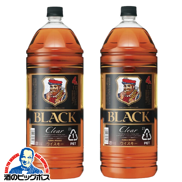 2本 ウイスキー 送料無料 ブラックニッカ クリア 37度 4l 4000ml×2本(002)『OMS』