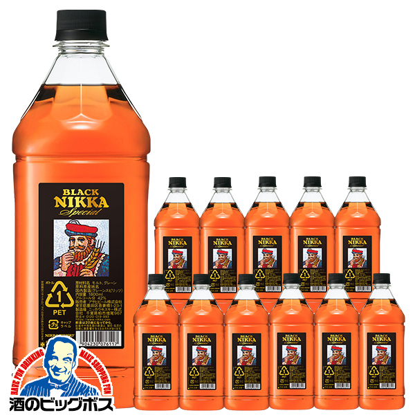 送料無料 1.8Lペット アサヒ ブラックニッカ スペシャル 42度 1800ml×2ケース/12本(012)『FSH』