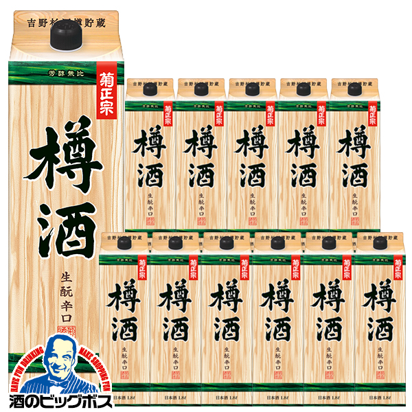 送料無料 日本酒パック 菊正宗 樽酒ネオパック 1800ml×2ケース/12本(012)『FSH』 14,745円