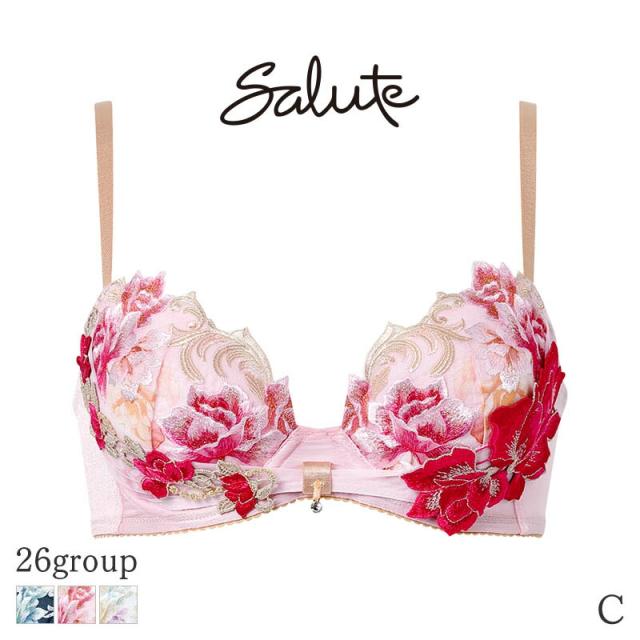 18%OFF サルート Salute 26グループ ワコール ブラジャー 3/4カップ リボンブラ(C)BTJ726