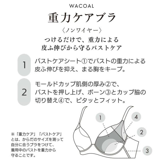 18%OFF ワコール プレミアム 25シリーズ ブラジャー 3/4カップ 重力ケアブラ ノンワイヤー(G)BXD125_6