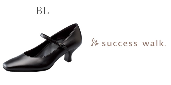 20%OFF ワコール サクセスウォーク プレーンパンプス 足囲E スクエアトゥ 5cmヒール ストラップ(21.5〜25.0cm)WFN051