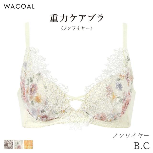 18%OFF ワコール プレミアム 25シリーズ ブラジャー 3/4カップ 重力ケアブラ ノンワイヤー(B C)BXD125