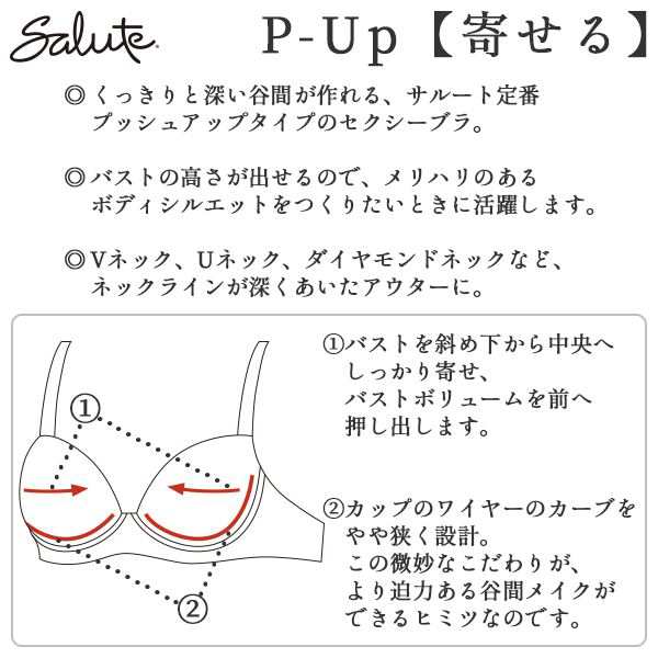 20%OFF ワコール サルート Salute 82グループ ブラジャー 3/4カップ プッシュアップタイプ(D E Fカップ)BTJ482の通販はau  PAY マーケット リバティハウス au PAY マーケット－通販サイト