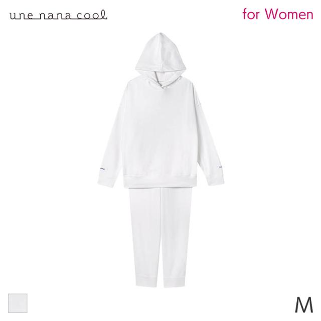 ウンナナクール レディース パジャマ 綿混 あくびのお嬢さんのブークレー裏毛フーディー(M)LP6478