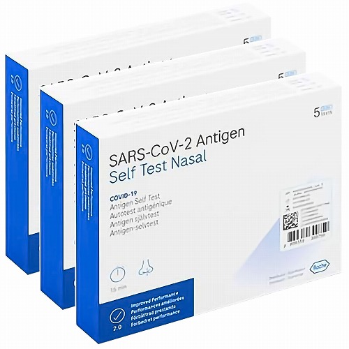 【第1類医薬品】SARS-CoV-2ラピッド抗原テスト2（一般用） 5回用×3個セット / COVID-19 コロナウイルス 抗原検査キット ロシュの通販は 11,607円