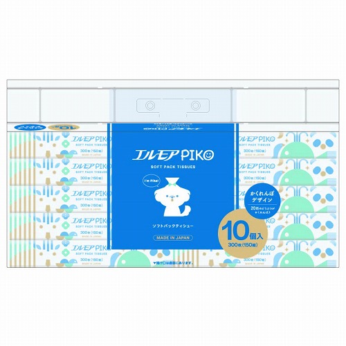 エルモア ピコ ソフトパック ティシュー 150組 10個入
