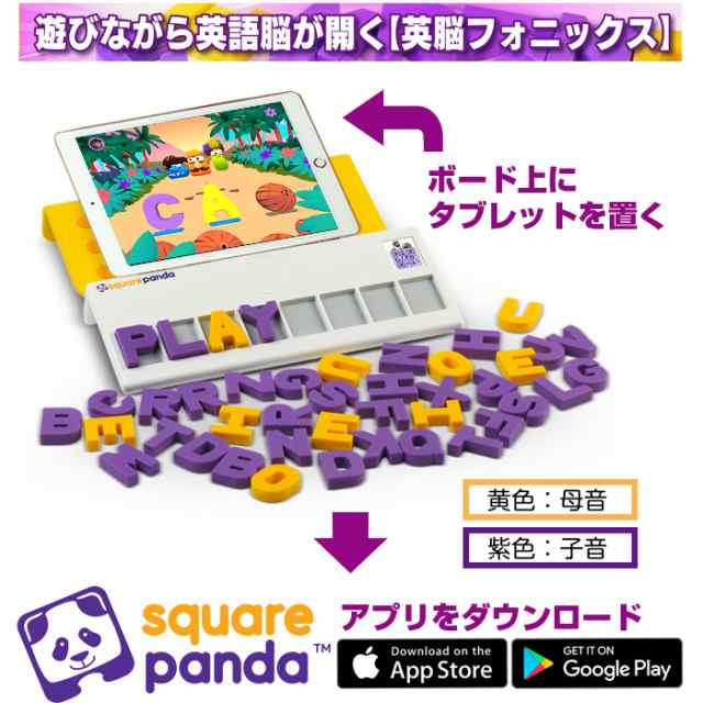 知育玩具 おもちゃ 英脳フォニックス By Square Panda フラッシュカード3種セット 英語 子供 幼児 教材 2歳 英語脳 アンドレ の通販はau Pay マーケット バランスボディ研究所