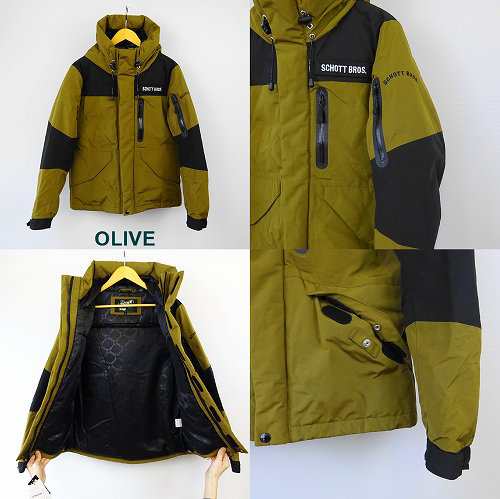 SALE!ショット 2TONE リアル ダウンパーカー フーデット ダウンジャケット/Schott 2TONE REAL DOWN  PARKA/3102063 /Ｓ・Ｍ・Ｌ・XL