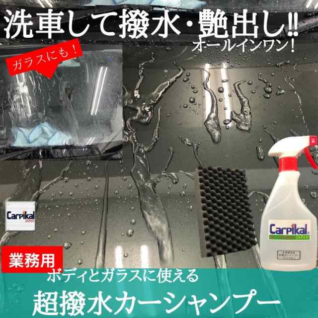 普段の洗車で超撥水＆艶出しができる！撥水カーシャンプー500ml [マイクロ洗車スポンジ付き]の通販はau PAY マーケット -  カーピカルＪＡＰＡＮ ＮＥＴ