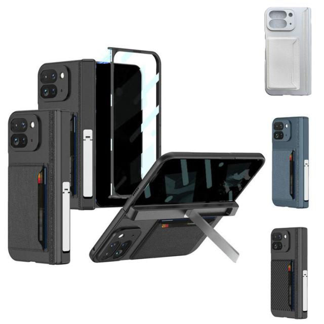 Pixel 10 Pro Fold ケース 耐衝撃 カバー カード収納 スタンド機能 強化ガラス+PUレザー+プラスチック 前面強化ガラス シンプル グーグル ピクセル10 プロ フォールド 保護ケース カバー アンドロイド おすすめ おしゃれ スマートフォン/スマフォ/スマホケース/カバー