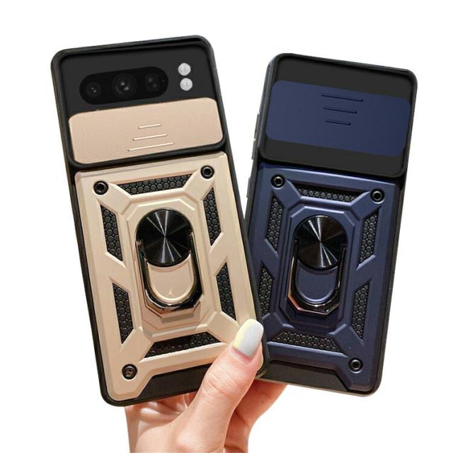Pixel8 耐衝撃 ケース Pixel8 Pro カバー スライド式カメラ