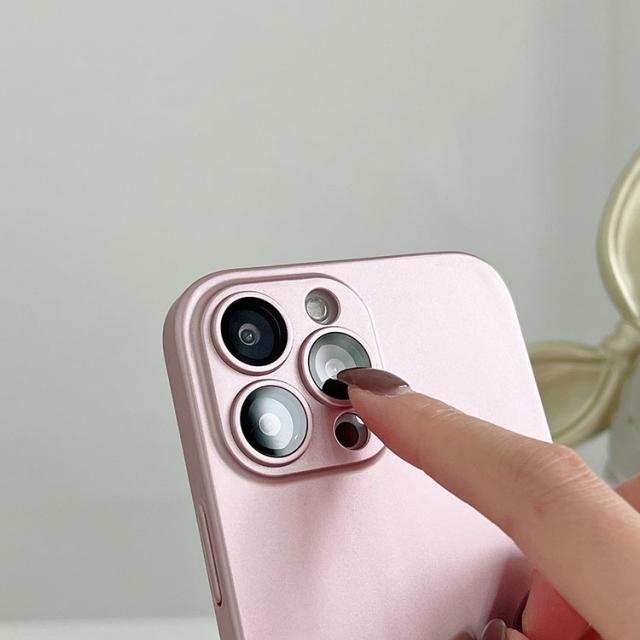 iPhone 14 ケース カバー 画面フィルム付き 水色 保護 ブルー 液晶 ガラスフィルムセット 耐衝撃 iPhoneケース リング付き