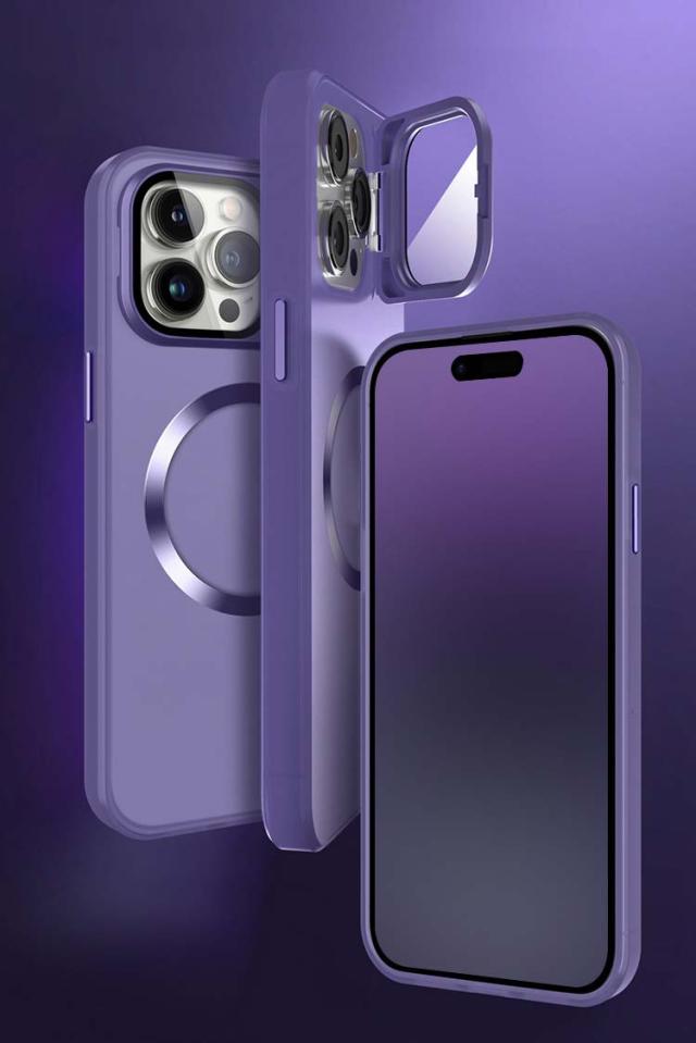 iPhone 15 Pro ケース 強化ガラス カメラスタンド ♪ iPhone 15 Pro 用 ケース 強化ガラス カメラスタンド - メルカリ