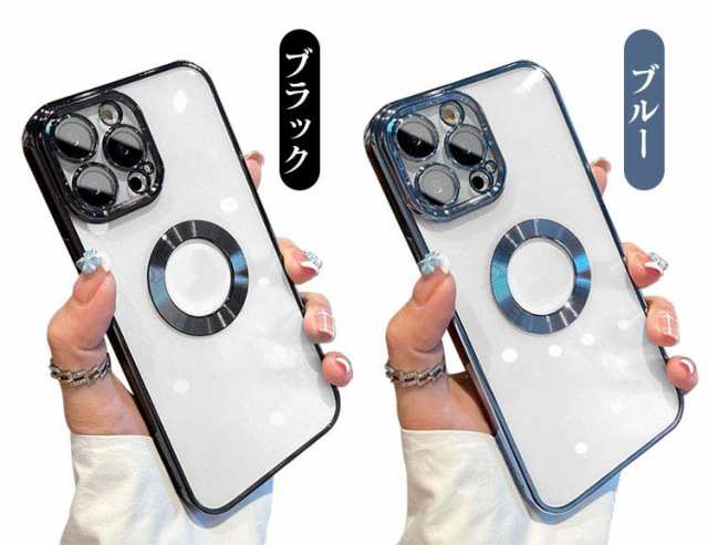 iPhone15 ケース カメラ保護あり 透明 TPU ソフトケース ラメ