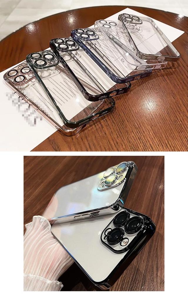 iPhone15 ケース カバー 一体型強化ガラスカメラレンズ保護フィルム