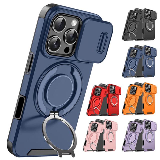 iPhone16 ケース 耐衝撃 カバー スライド式カメラレンズカバー