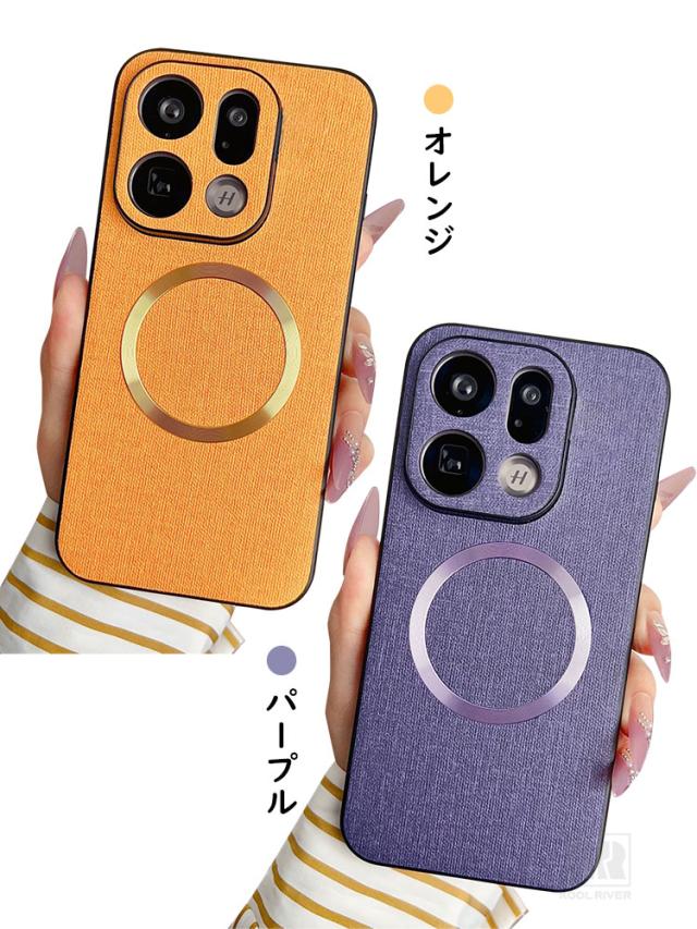 Oppo Find X9 本体 充電器・ケース付き OPPO Find X9 ケース 耐衝撃 カバー キャンバス調 PUレザー Qi充電