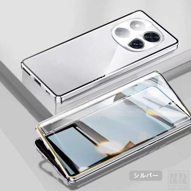 POCO M8 5G ケースアルミ バンパー M8 Pro 5G カバー 前後強化ガラス