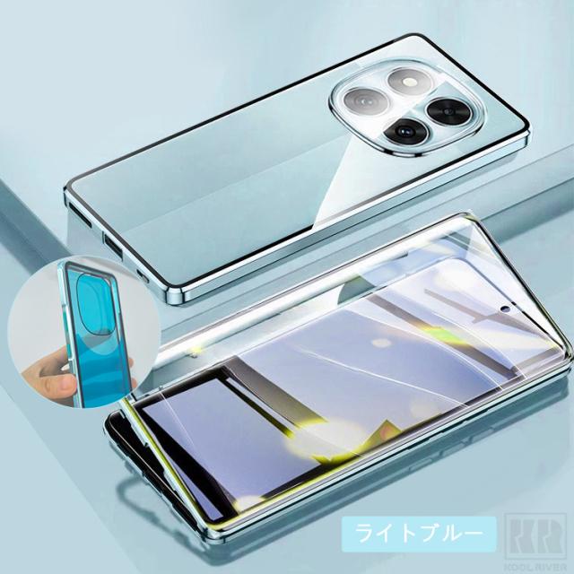 POCO M8 5G ケースアルミ バンパー M8 Pro 5G カバー 前後強化ガラス