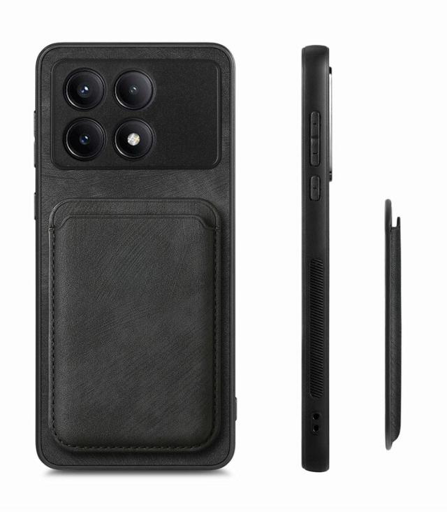 POCO F6 Pro ケース PUレザー 背面PUレザーケース 分離型 カード