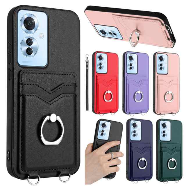 OPPO Reno11 A ケース Reno11 F 5G 背面PUレザーケース カード OPPO Reno11 A ケース Reno11 F 5G 背面PUレザーケース カード