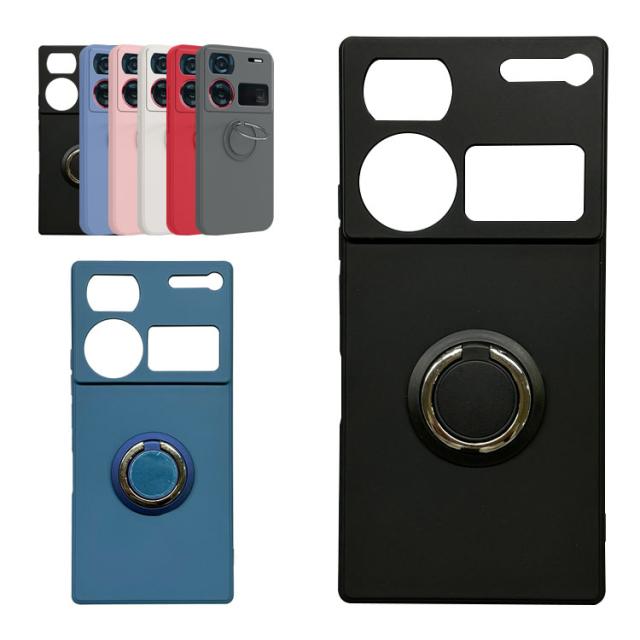 Nubia Z60 Ultra ケース 耐衝撃 カバー 一体型スマホリング付き ソフト