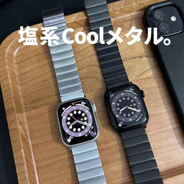 アップルウォッチ バンド Apple Watch 8 7 6 SE メタル 高級 ベルト