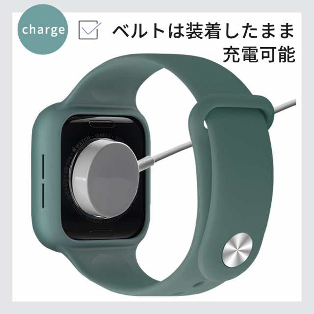 Apple watch 一体型 バンド ケース ベルト series4 5 6 SE 38mm 40mm