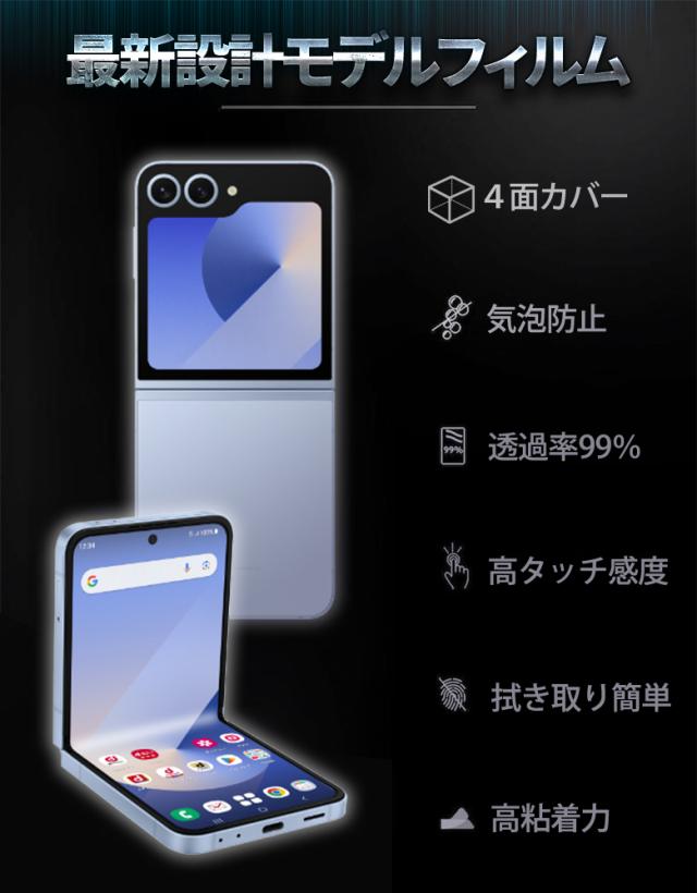 Galaxy Z Flip6 保護フィルム docomo SC-54E au SCG29フィルム Galaxy Z Flip6 保護フィルム docomo SC-54E au SCG29フィルム