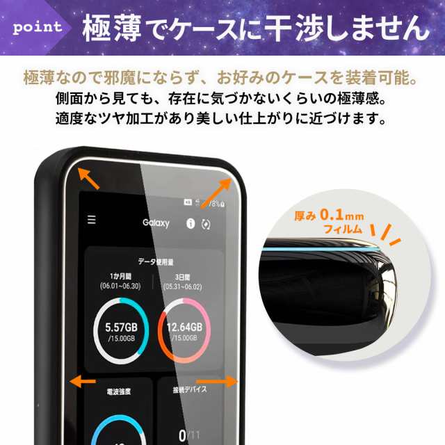 Galaxy 5G mobile Wi-Fi 専用 フィルム 全面吸着 PETフィルム au SCR01