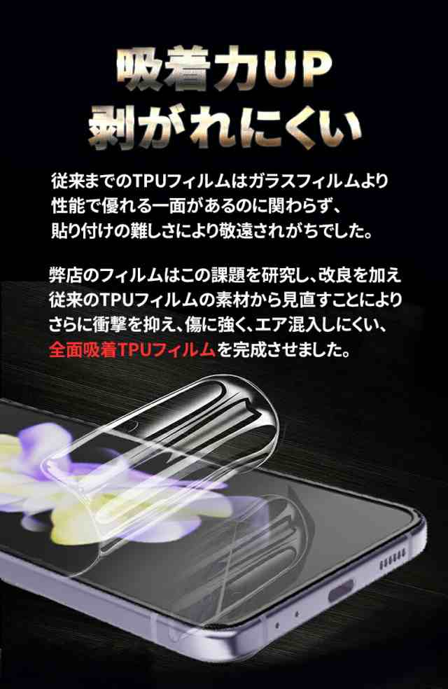 Galaxy Z Flip4 フィルム docomo au ギャラクシー ゼット フリップ4 スマホ 全面 保護 指紋認証 対応 ケースに干渉しない  割れない TPU の通販はau PAY マーケット MY WAY SMART au PAY マーケット店 au PAY マーケット－通販サイト