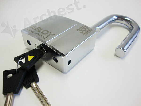 PADLOCK クロームメッキ Nタイプ [PL350N-50] ABLOY 防犯 高耐久 頑丈 