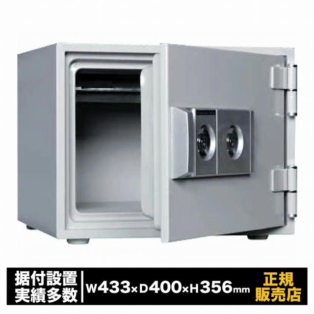 耐火金庫 シリンダー式 2キータイプ [DW34-1] ダイヤセーフ 耐火 小型 家庭用 業務用 防犯 金庫 貴重品 書類 保管 セキュリティ