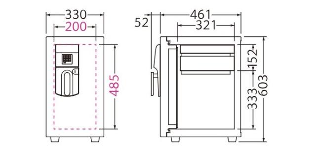 家庭用耐火金庫 MEISTER [ONS-E] エーコー マイスター 耐火 テンキー式 テンキー 暗証番号 大型 家庭用 業務用 防犯 金庫 貴重品 書類 保管 セキュリティ_2