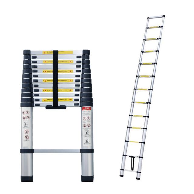 アルミ製 伸縮梯子 脚立 スライド式 3.8m アルミラダーレール はしご ハシゴ スーパーラダー スライド 伸縮はしご 梯子 はしご 3.8m 伸縮 アルミ フック付き スライド式