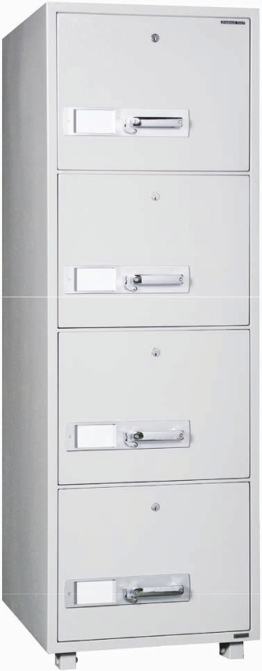 耐火キャビネット A4サイズ [A4-4］ダイヤセーフ 耐火 大型 業務用 シリンダー式 防犯 金庫 貴重品 書類 保管 セキュリティの通販は