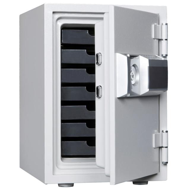 小型 耐火金庫 プッシュタイプ [MEK50-7] ダイヤセーフ 耐火 家庭用 業務用 テンキー 暗証番号 防犯 金庫 貴重品 書類 保管 セキュリティの通販は 22,026円